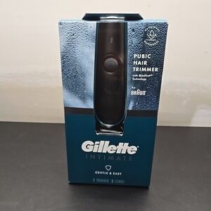 New Braun Gillette Intimate Pubic Hair Trimmer Li-Ion Battery  Waterproof